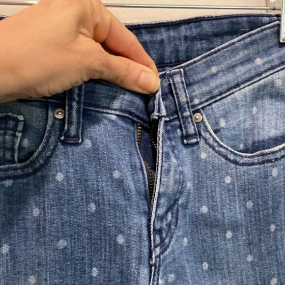 Gap blue with white polkadots skinny Jeans size 25 - Picture 5 of 13